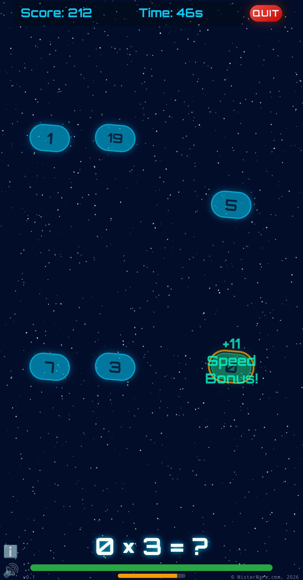 MATH IN SPACE Game Screenshot 2
